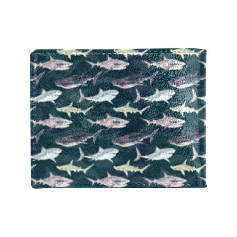 Shark Pattern Print Men's ID Card Wallet