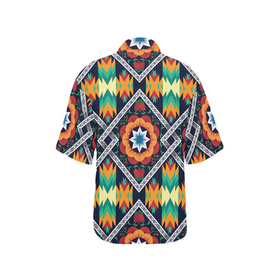 African Kente Women's Hawaiian Shirt