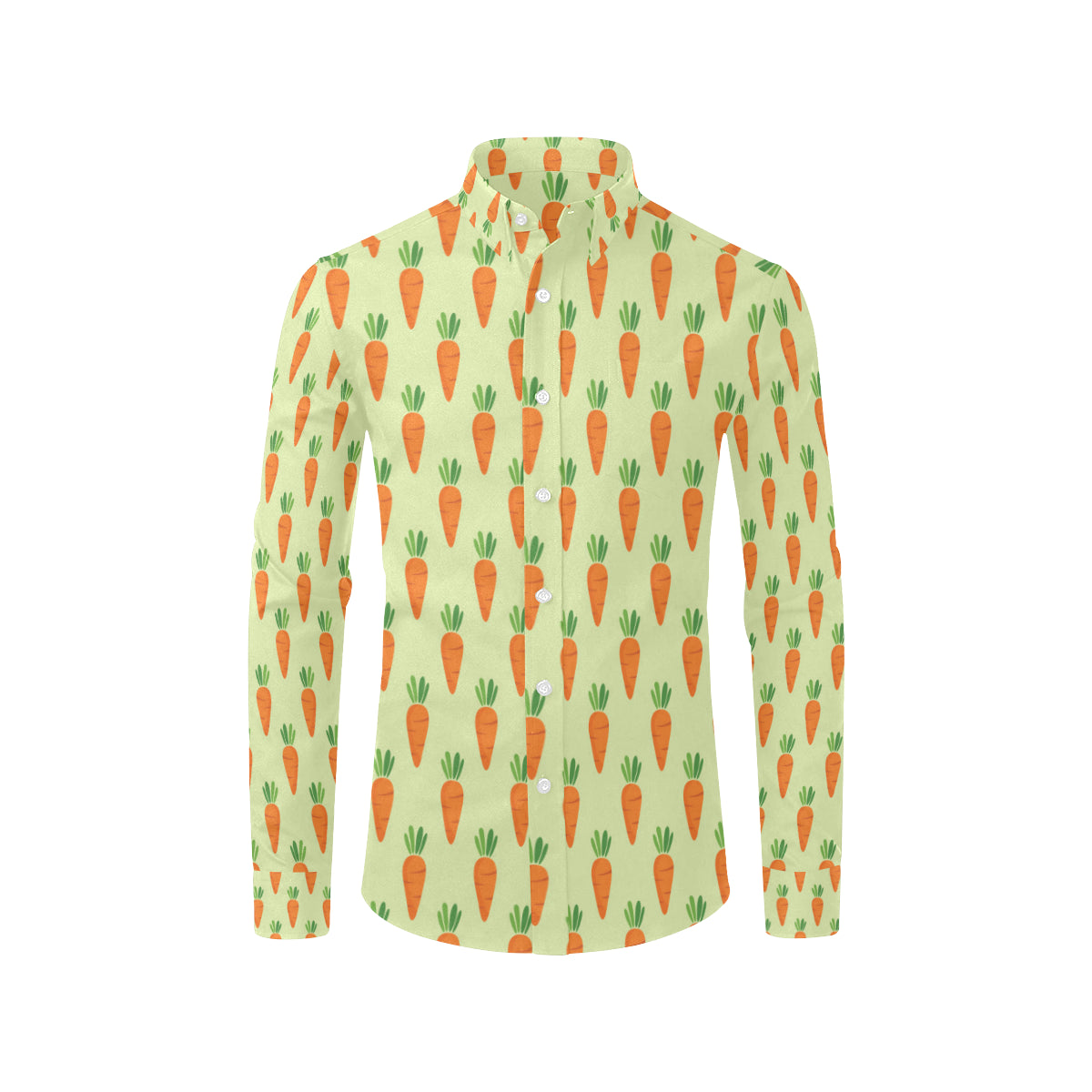 Carrot Pattern Print Design 02 Men's Long Sleeve Shirt