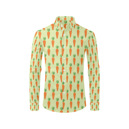 Carrot Pattern Print Design 02 Men's Long Sleeve Shirt