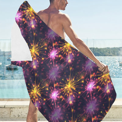 Firework Print Design LKS303 Beach Towel 32" x 71"