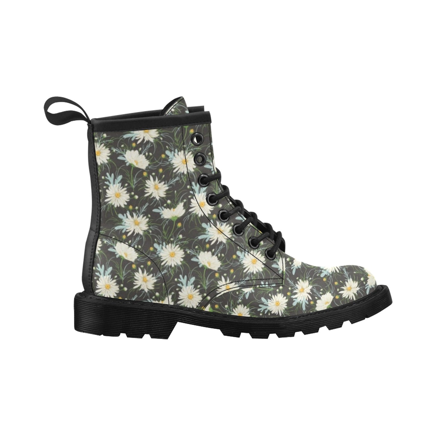 Daisy Pattern Print Design DS08 Women's Boots