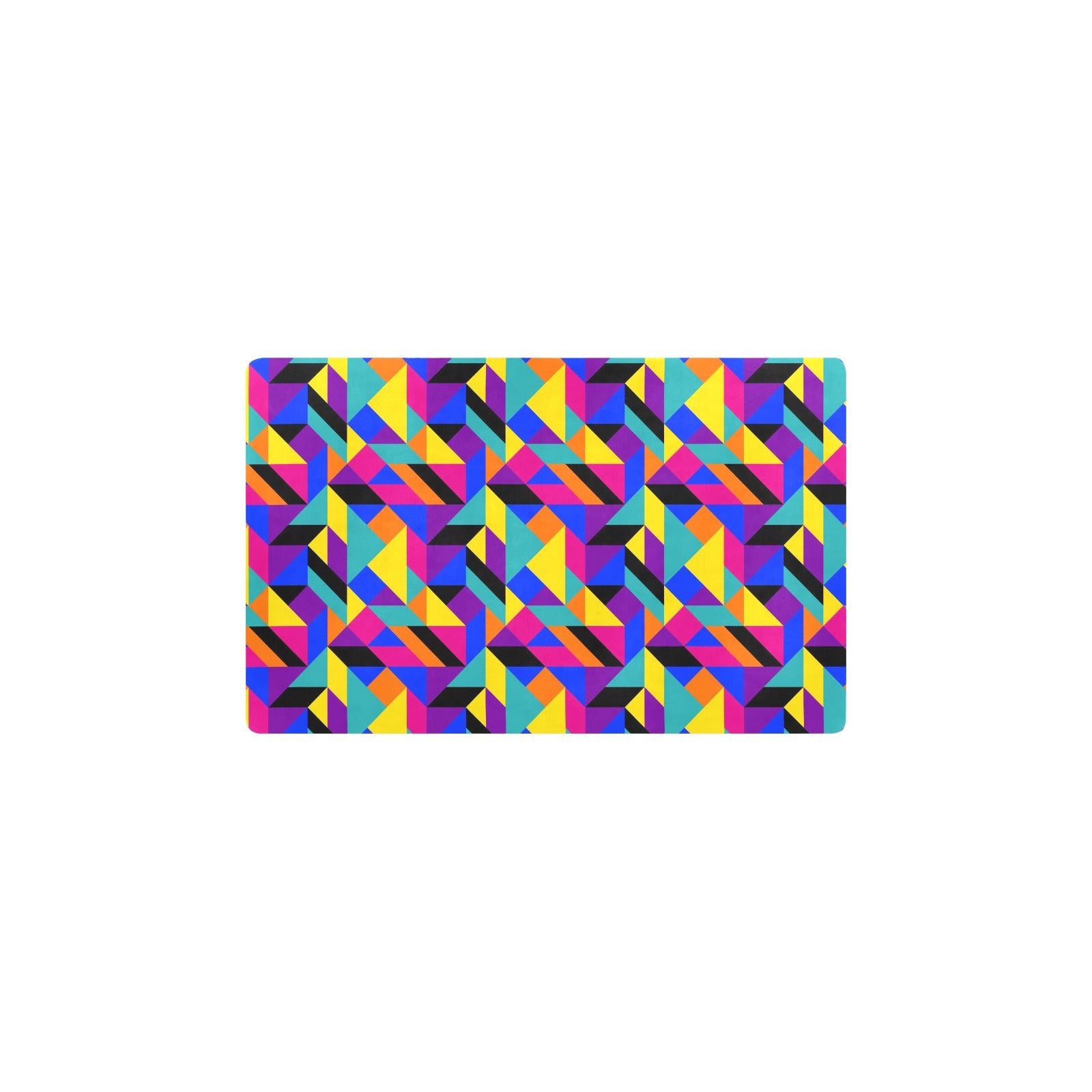 90s Colorful Pattern Print Design 1 Kitchen Mat