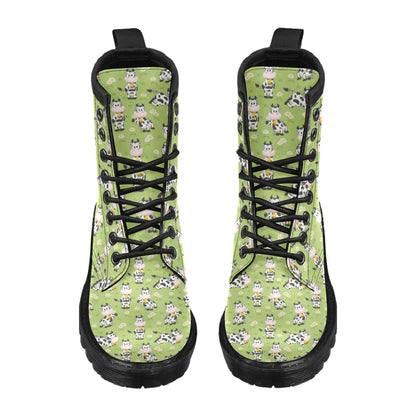 Cattle Print Design LKS401 Women's Boots