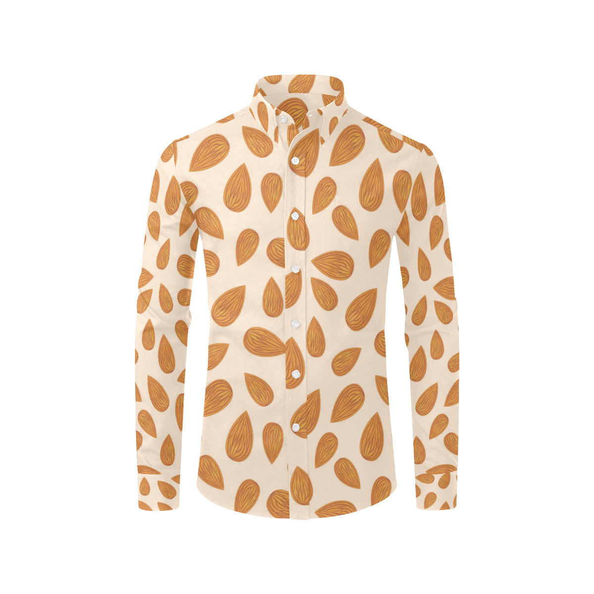 Almond Pattern Print Design 03 Men's Long Sleeve Shirt