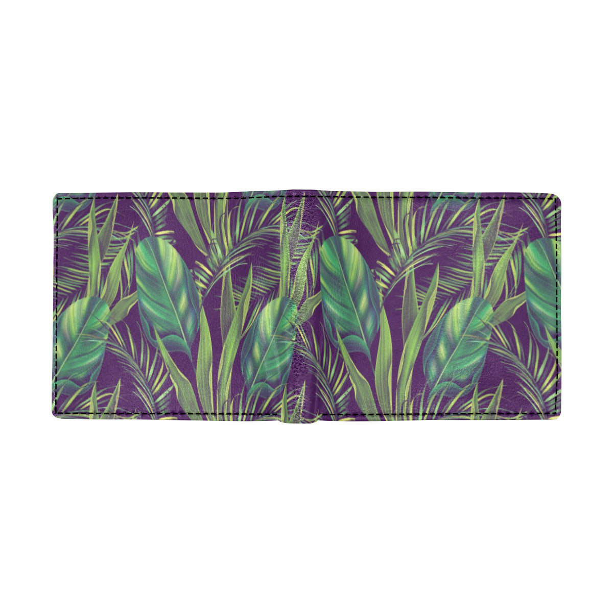 Palm Leaves Pattern Print Design PL03 Men's ID Card Wallet