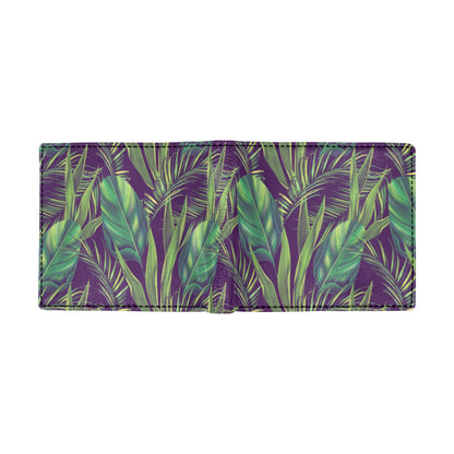 Palm Leaves Pattern Print Design PL03 Men's ID Card Wallet