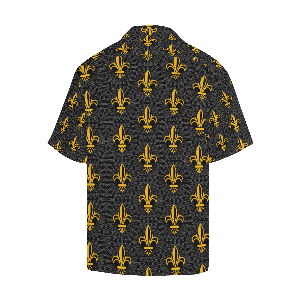 Fleur De Lis Gold Pattern Print Design 01 Men's Hawaiian Shirt