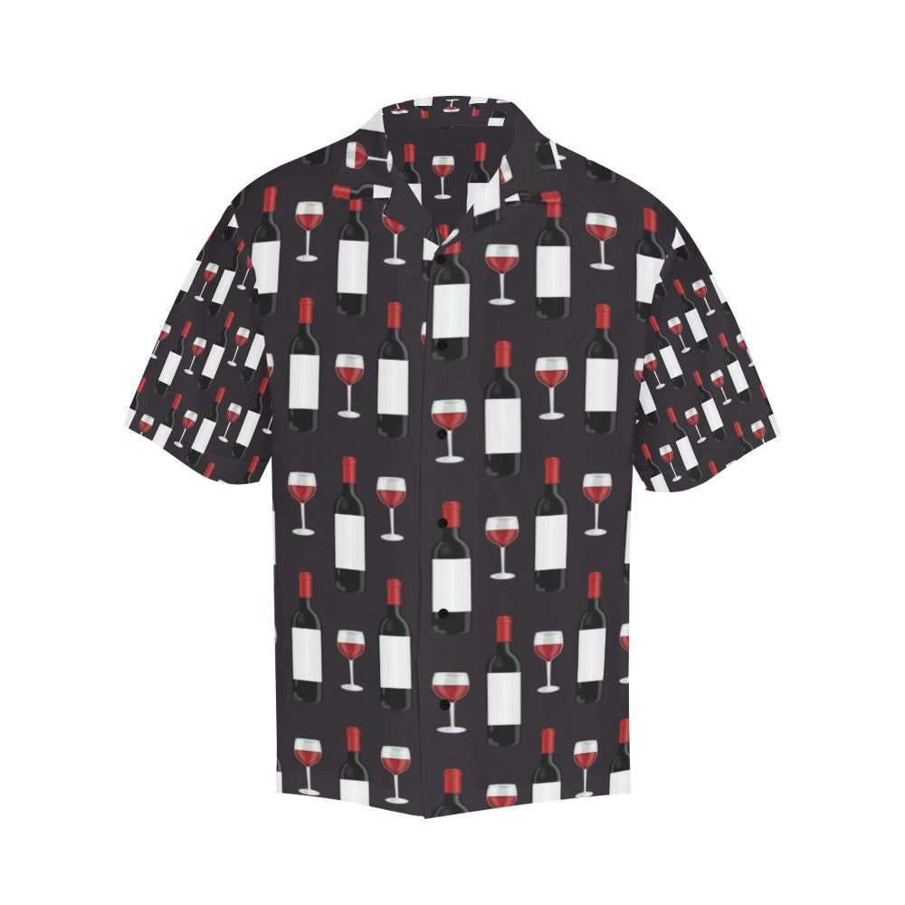 Wine Print Design LKS309 Men's Hawaiian Shirt