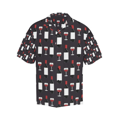 Wine Print Design LKS309 Men's Hawaiian Shirt