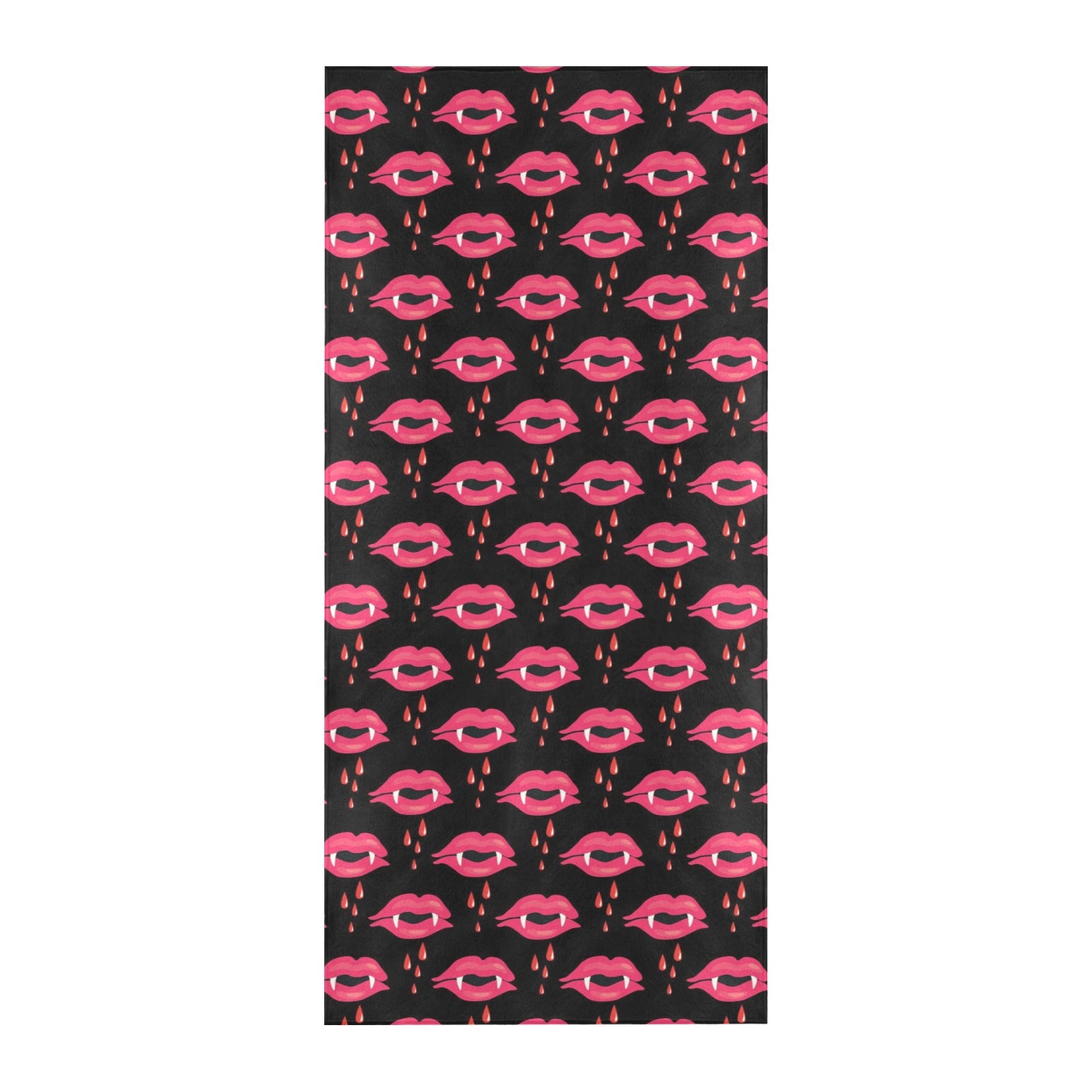 Vampire Lips Print Design LKS303 Beach Towel 32" x 71"