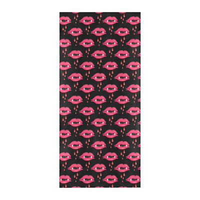 Vampire Lips Print Design LKS303 Beach Towel 32" x 71"