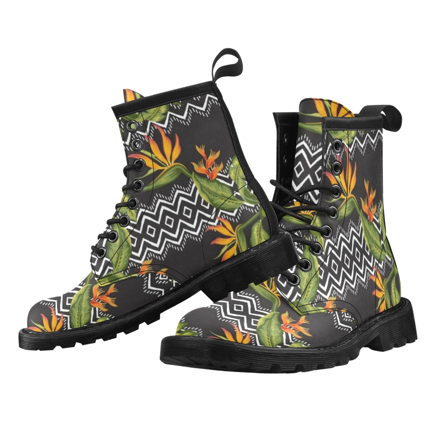 Bird Of Paradise Pattern Print Design BOP07 Women's Boots