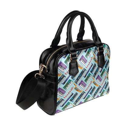Synthesizer Pattern Print Design 02 Shoulder Handbag