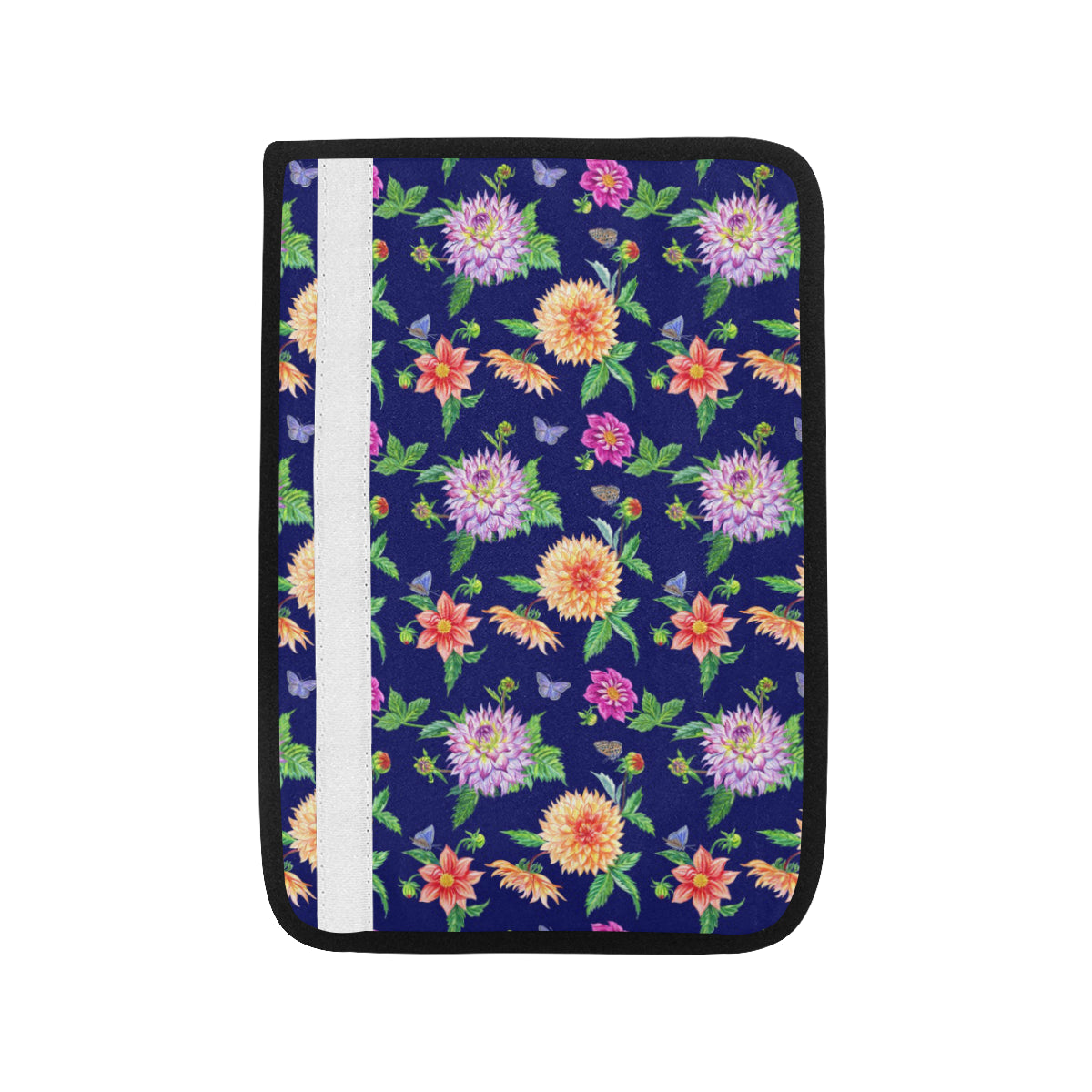 Dahlia Pattern Print Design DH010 Car Seat Belt Cover