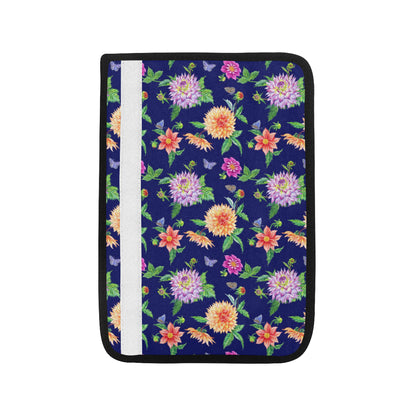 Dahlia Pattern Print Design DH010 Car Seat Belt Cover