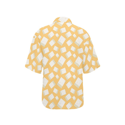 Tofu Print Design LKS302 Women's Hawaiian Shirt