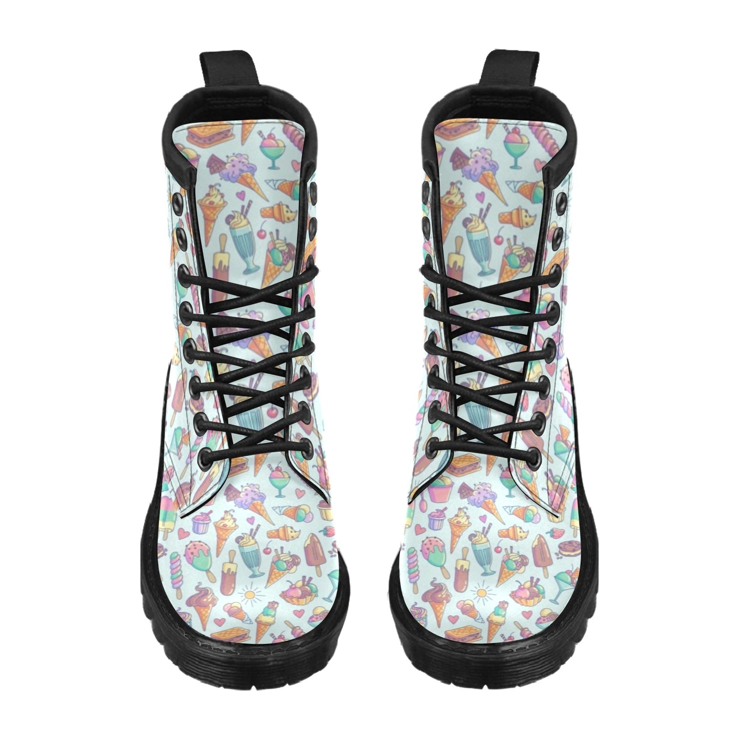 Ice Cream Pattern Print Design IC02 Women's Boots