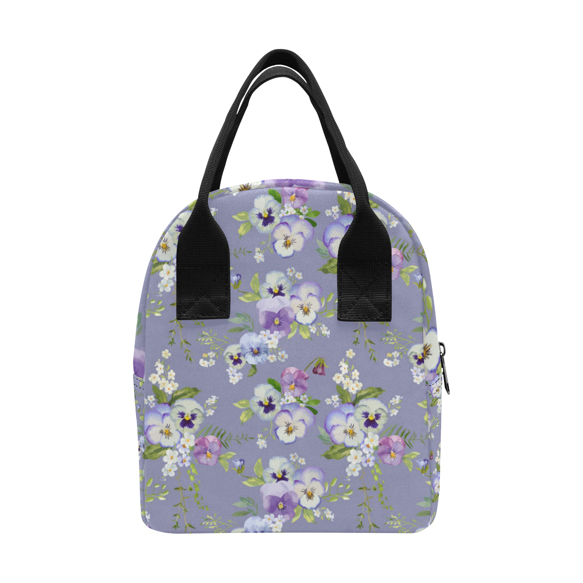 Pansy Pattern Print Design PS05 Insulated Lunch Bag