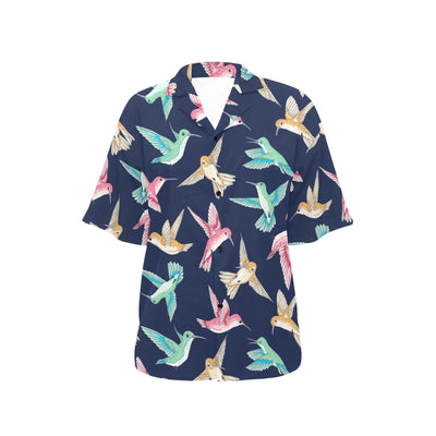 Hummingbird Cute Pattern Print Design 01 Women's Hawaiian Shirt