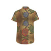 Sea Turtle Tribal Colorful Men's Short Sleeve Button Up Shirt