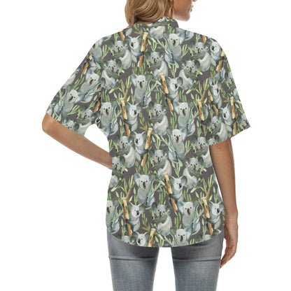 Koala Pattern Design Print Women's Hawaiian Shirt