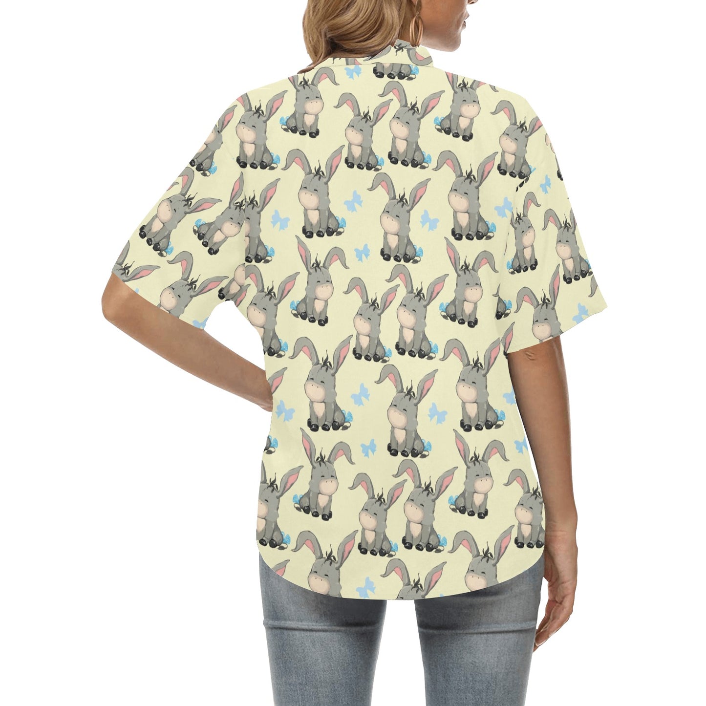 Donkey Baby Pattern Print Design 02 Women's Hawaiian Shirt