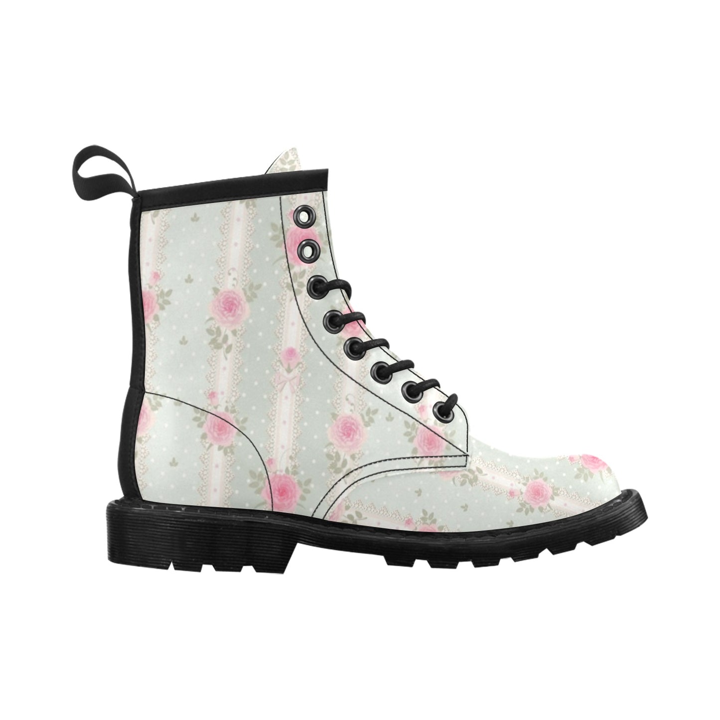 Rose Pattern Print Design RO016 Women's Boots