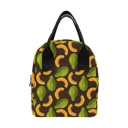 Papaya Pattern Print Design PP04 Insulated Lunch Bag