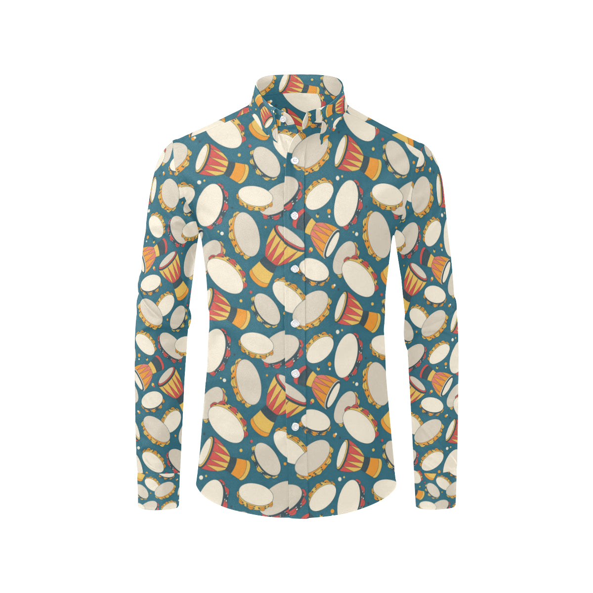 Tambourine Pattern Print Design 01 Men's Long Sleeve Shirt