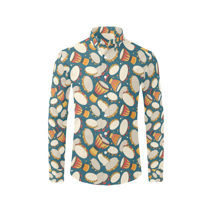 Tambourine Pattern Print Design 01 Men's Long Sleeve Shirt