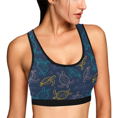 Sea Turtle Baby Print Sports Bra