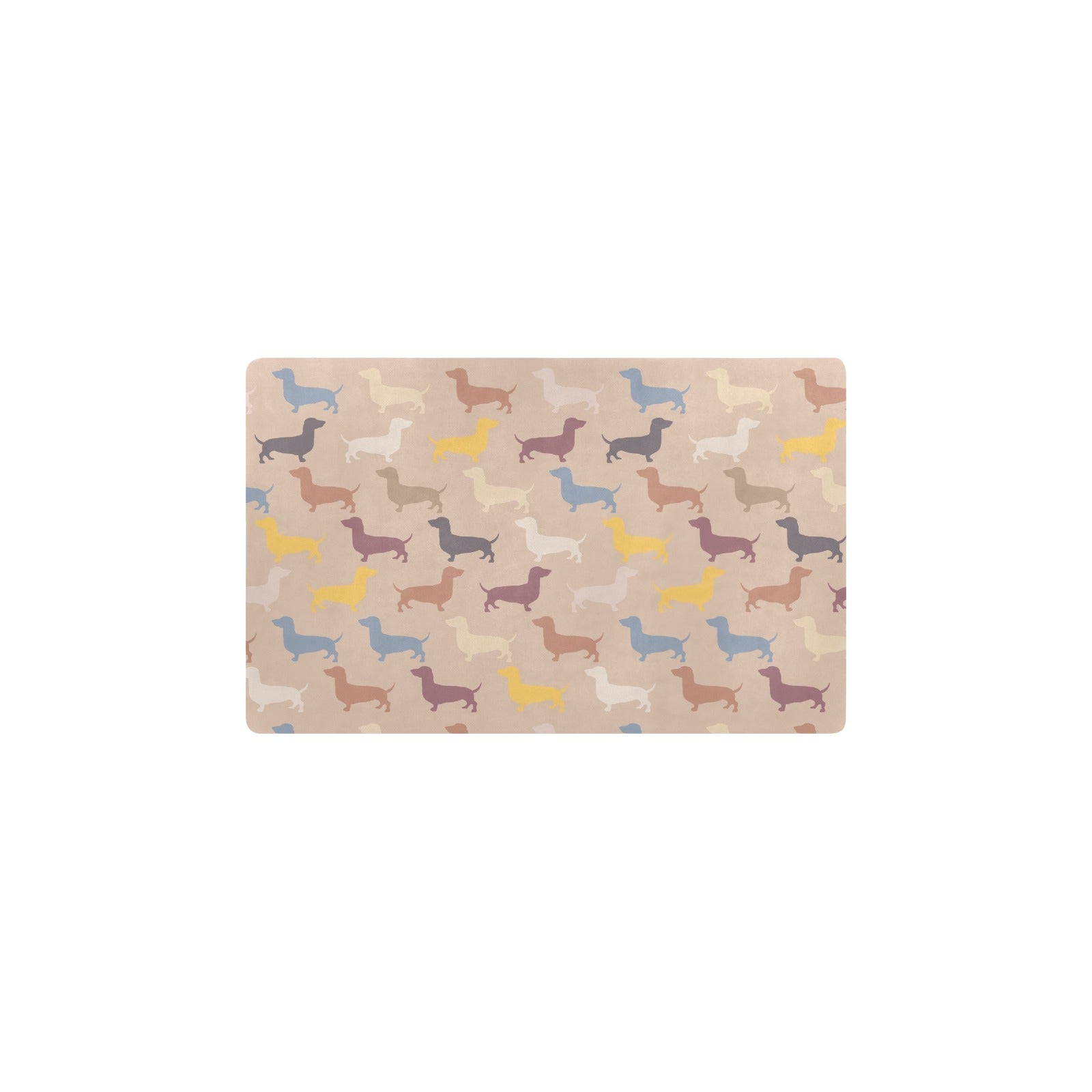 Dachshund Pattern Print Design 03 Kitchen Mat