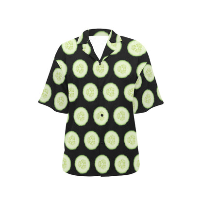 Cucumber Pattern Print Design CC02 Women's Hawaiian Shirt