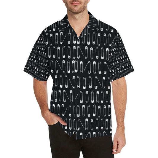 Safety Pin Print Design LKS302 Men's Hawaiian Shirt