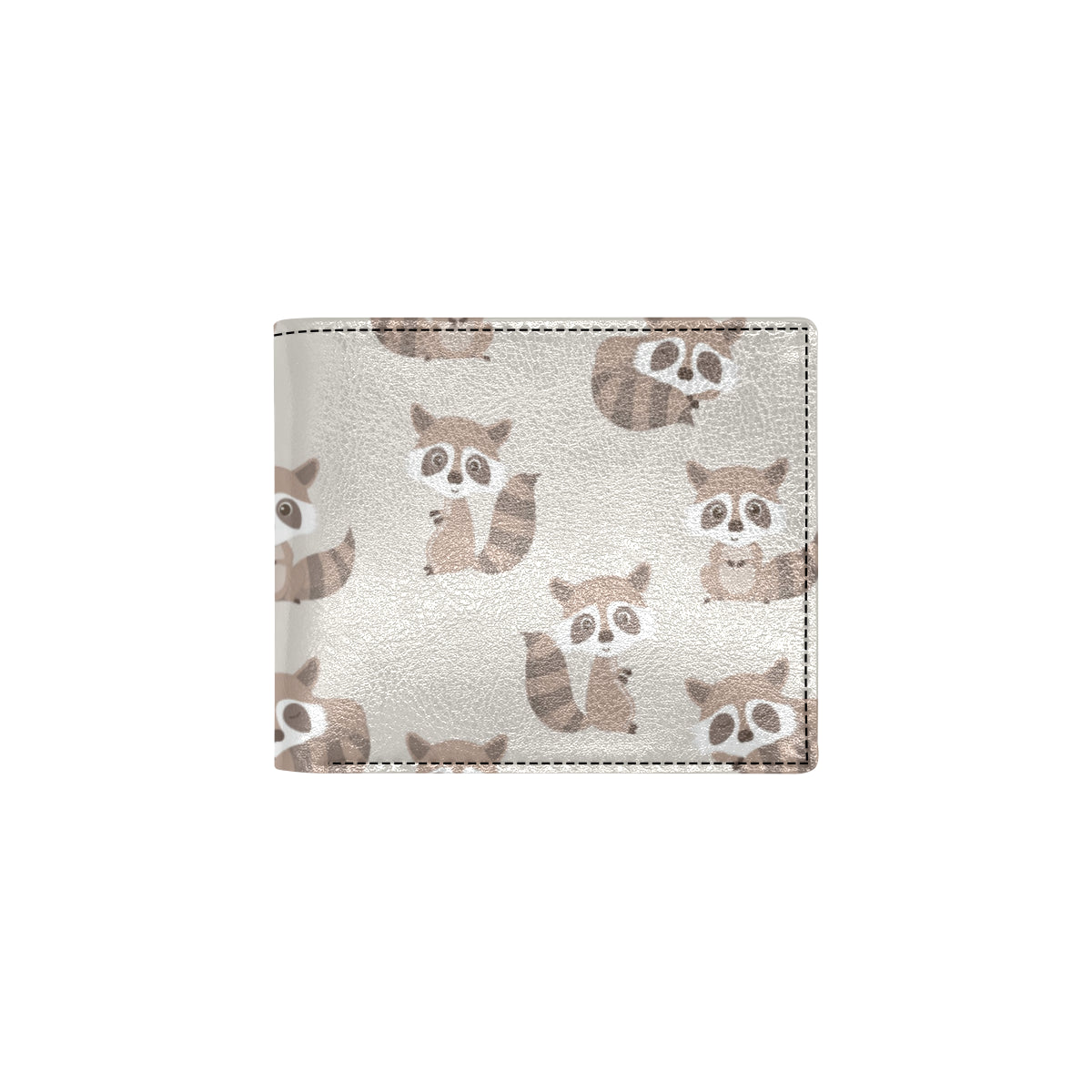 Raccoon Pattern Print Design A05 Men's ID Card Wallet