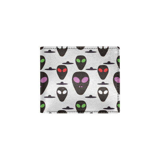 Alien Pattern Print Design 06 Men's ID Card Wallet