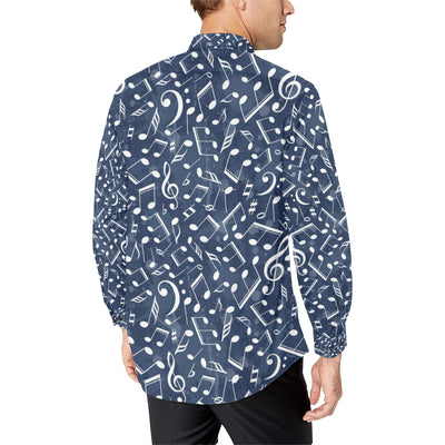 Music note Pattern Print Design A02 Men's Long Sleeve Shirt