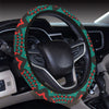 Aztec Pattern Print Design 04 Steering Wheel Cover with Elastic Edge