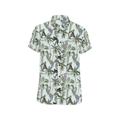 Rainforest Pattern Print Design RF04 Men's Short Sleeve Button Up Shirt