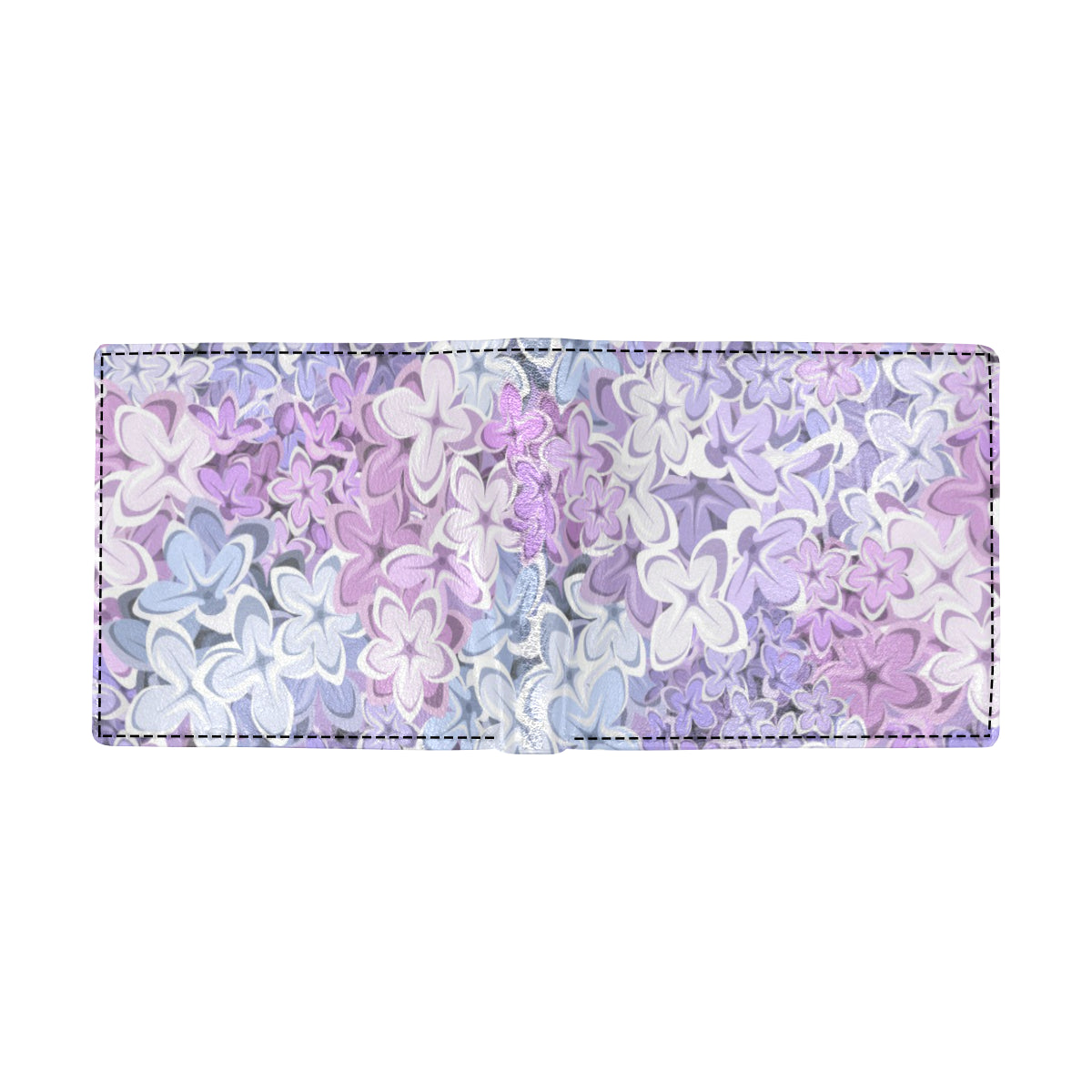 Lilac Pattern Print Design LI01 Men's ID Card Wallet