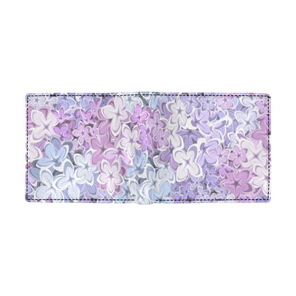 Lilac Pattern Print Design LI01 Men's ID Card Wallet