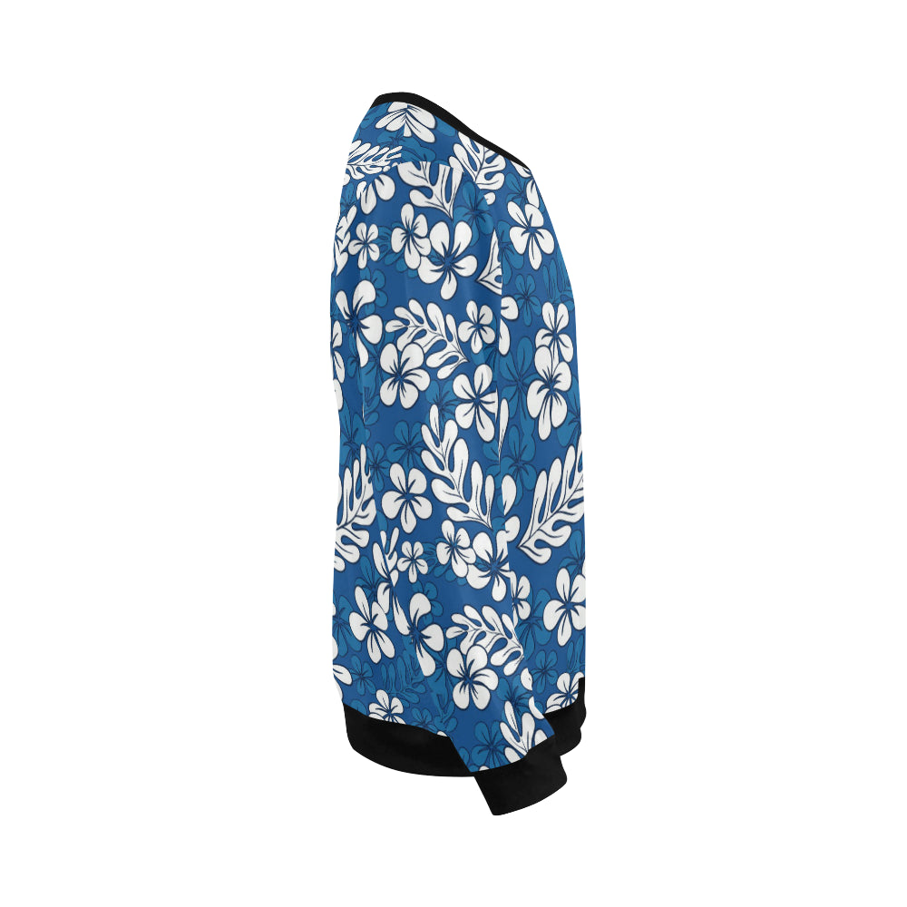 Plumeria Pattern Print Design PM015 Men Long Sleeve Sweatshirt