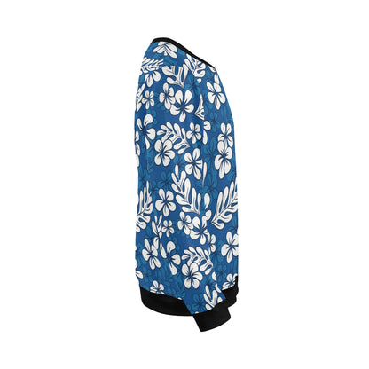 Plumeria Pattern Print Design PM015 Men Long Sleeve Sweatshirt