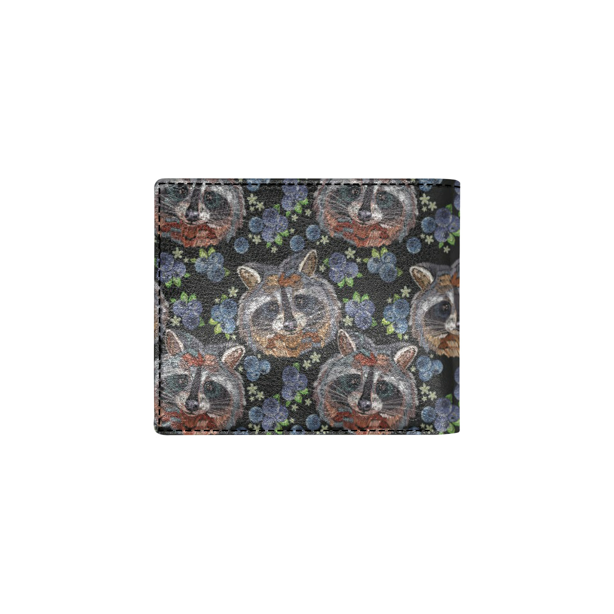 Raccoon Pattern Print Design A03 Men's ID Card Wallet