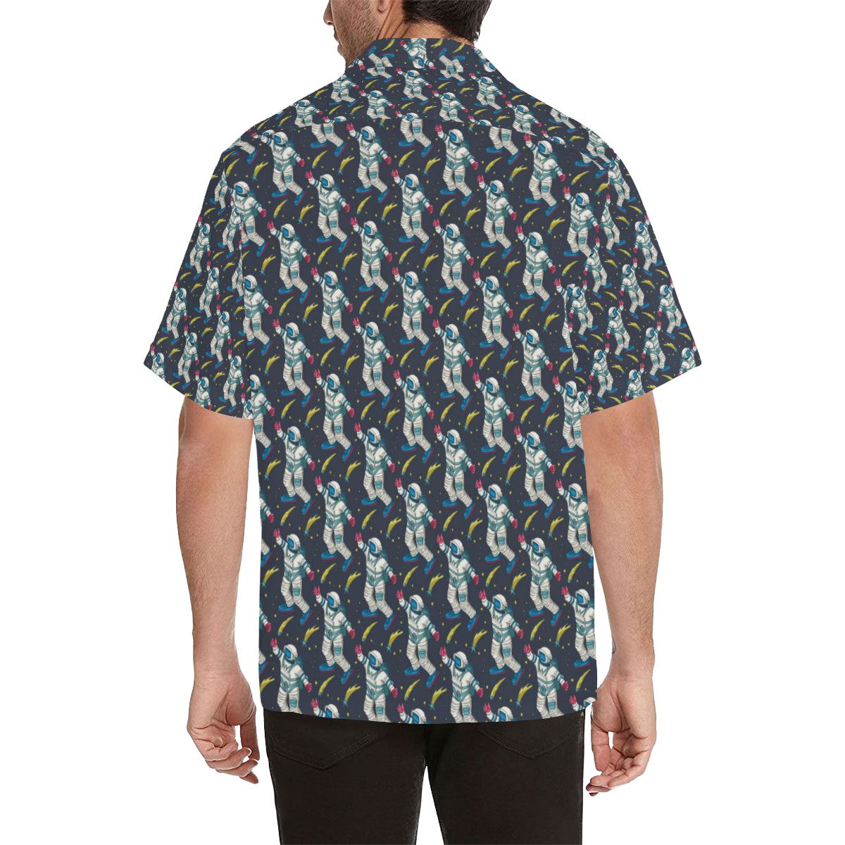 Astronaut Pattern Print Design 04 Men's Hawaiian Shirt