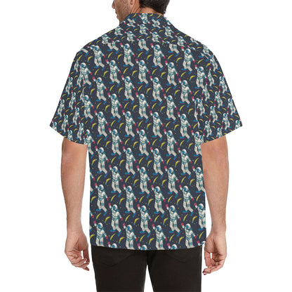 Astronaut Pattern Print Design 04 Men's Hawaiian Shirt