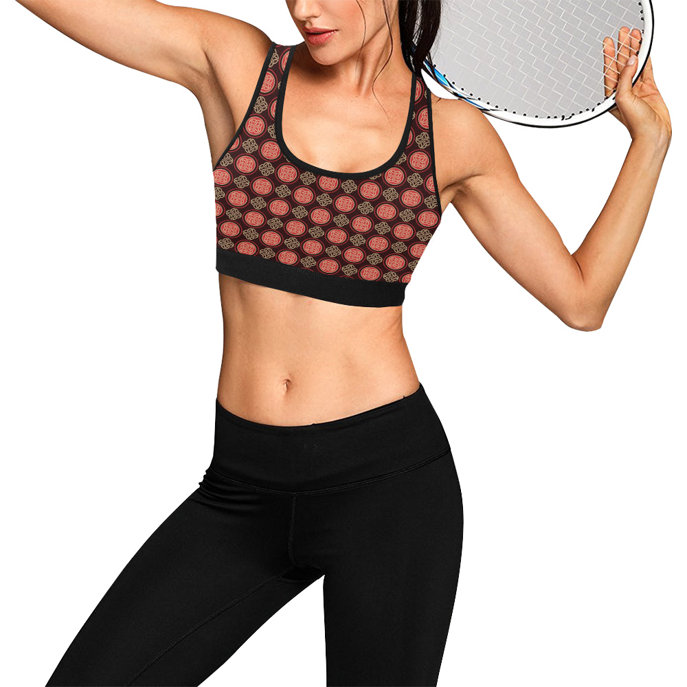 Celtic Pattern Print Design 02 Sports Bra