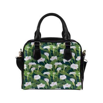 Lily Pattern Print Design 04 Shoulder Handbag