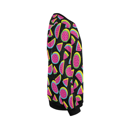 Watermelon Pattern Print Design WM07 Men Long Sleeve Sweatshirt